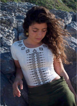 Load image into Gallery viewer, Cotton Block Print Crop Top