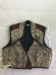 Indian Silk Snap Cropped Top