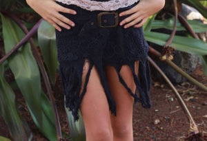 Handmade Lace Skirt with Fringe