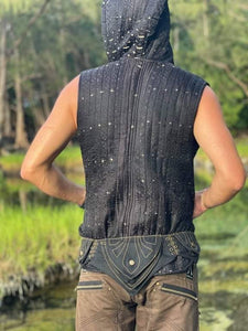 Men's Silk Hoodie Vest