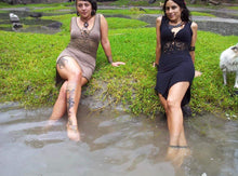 Load image into Gallery viewer, Organic Cotton Crochet Midriff Dress