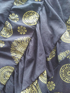 Mandala Print Wrap Skirt