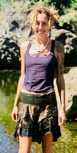 Organic Cotton Shipibo Print Top with Lace