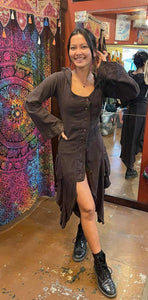 Elven Embroidered Button-Down Coat