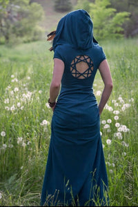 Long Hooded Cotton Witch Dress