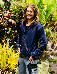 Men’s Flower of Life Hooded Down-Sizable Jacket