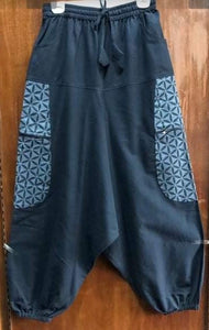 Men's Flower of Life Drop Crotch Pants