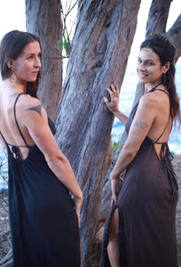Split Leg Halter Dress