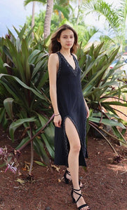 Split Leg Halter Dress