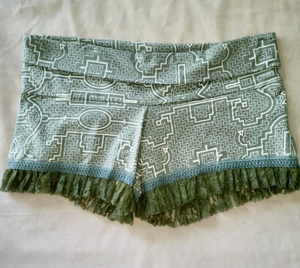 Organic Cotton Shipibo Booty Shorts with Lace