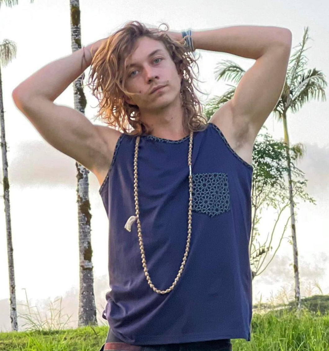 Men's Tank Top with Sacred Geometry Pocket
