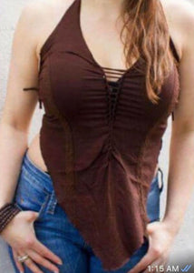 Razor Cut Knotted Crop Top