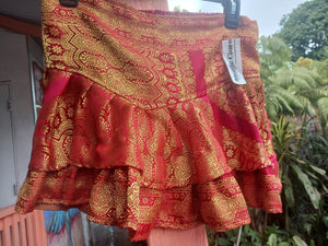 Indian Silk Sari Mini Skirt