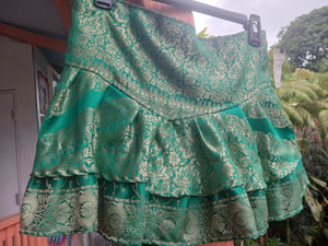 Indian Silk Sari Mini Skirt