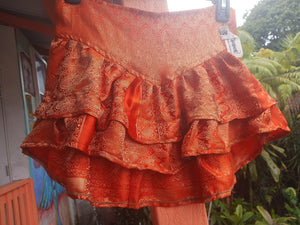 Indian Silk Sari Mini Skirt