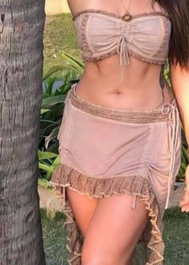 Tie-Back Corset Tube Top