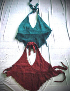 Raw Cotton Halter Top