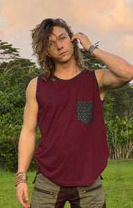 Men's Tank Top with Sacred Geometry Pocket