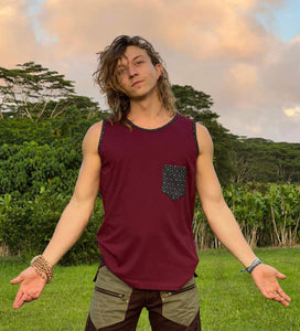 Men's Tank Top with Sacred Geometry Pocket