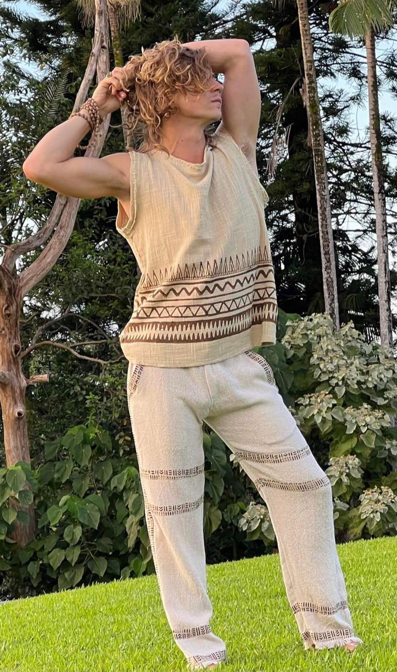 Men's Block Print Tank Top