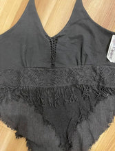 Load image into Gallery viewer, V Halter Top with Lace and Fringe