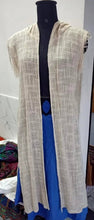 Load image into Gallery viewer, Long Hooded Raw Cotton Vest