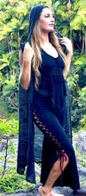 Load image into Gallery viewer, Long Hooded Raw Cotton Vest