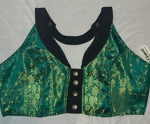 Silk Sari Cropped Halter Vest