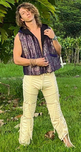 Men's Silk Hoodie Vest