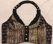 Load image into Gallery viewer, Silk Sari Cropped Halter Vest