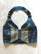 Load image into Gallery viewer, Silk Sari Cropped Halter Vest