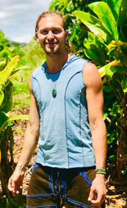 Men’s Organic Shipibo Print Hooded Tank
