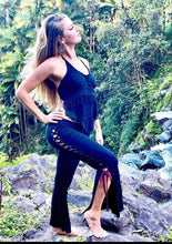 Load image into Gallery viewer, Lace-Up Flare Leggings