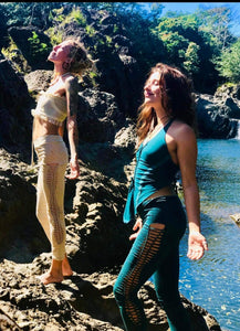 Shipibo Leggings with Razor Cut Weave