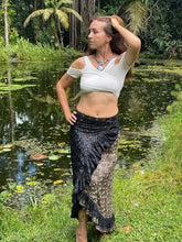 Load image into Gallery viewer, Long Indian Silk Sari Adjustable Skirt